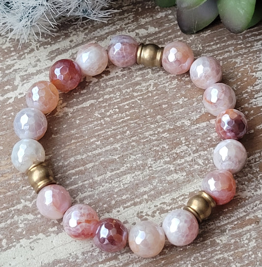 Pearl Luster Mystic Agate bracelet