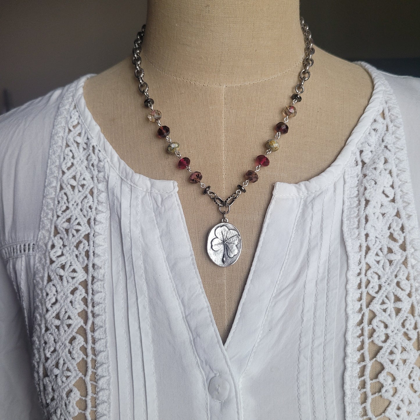 Silver 4-Leaf Clover