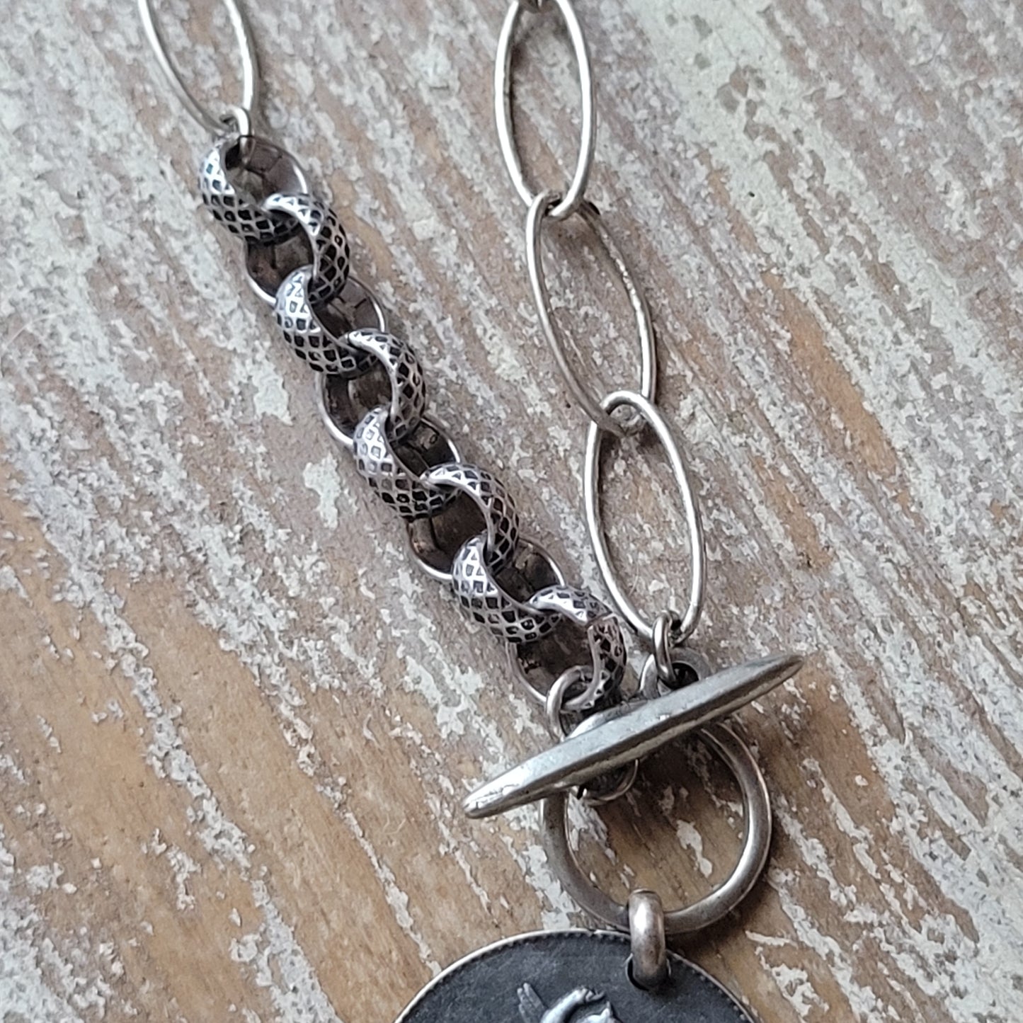 Angel Symphony, French vintage reproduction medallion necklace