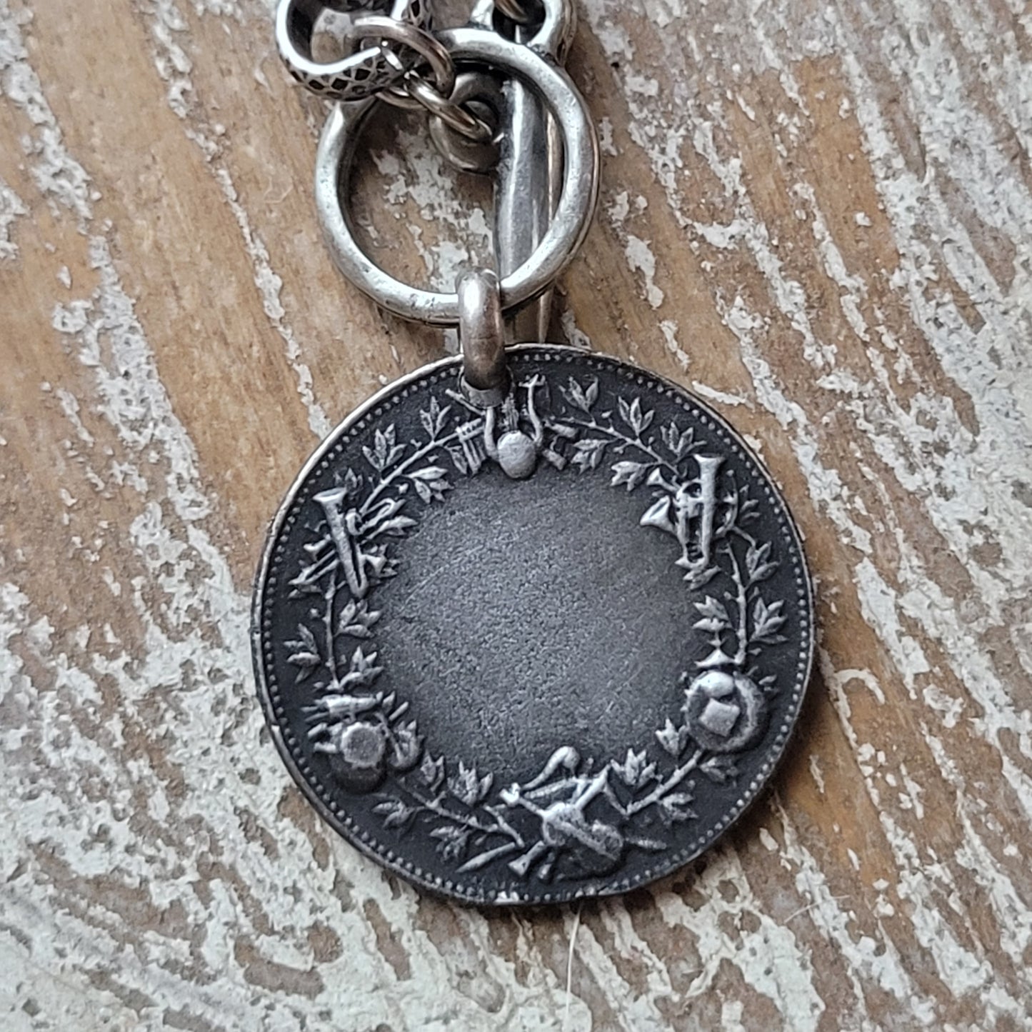 Angel Symphony, French vintage reproduction medallion necklace