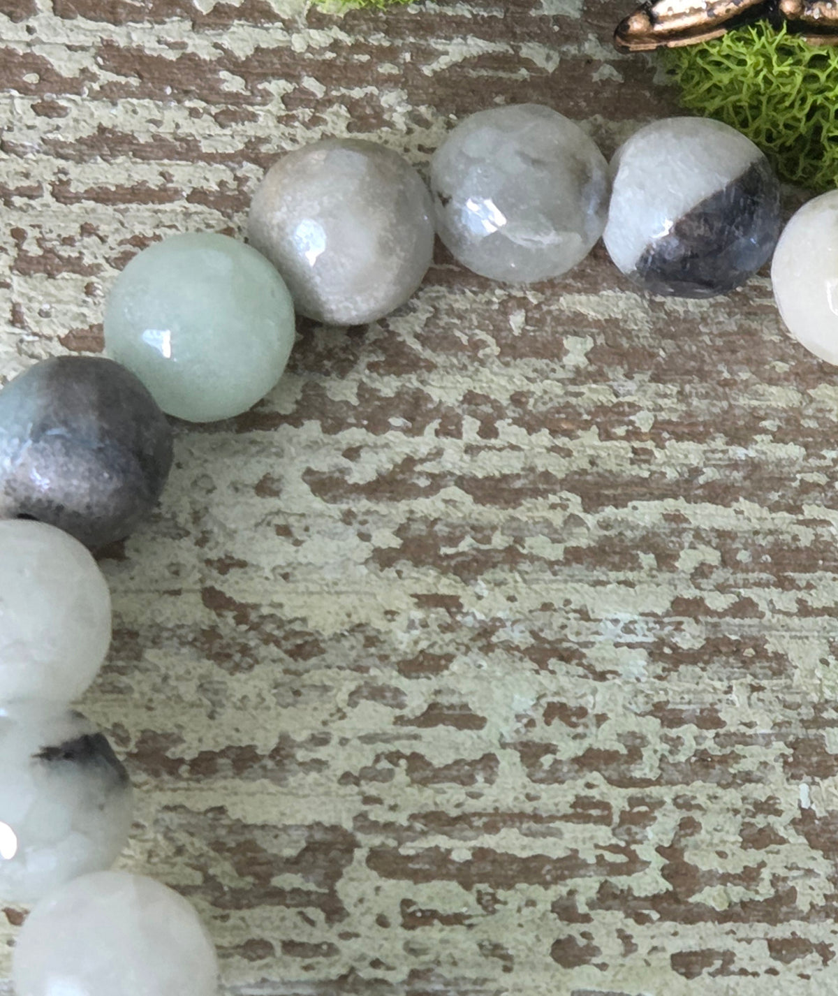Mystic White Agate Elephant