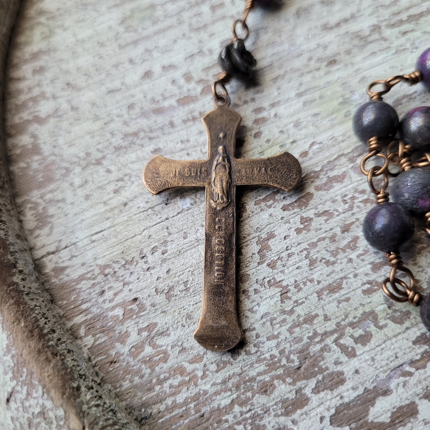 Ruby Rose Pyrite Rosary