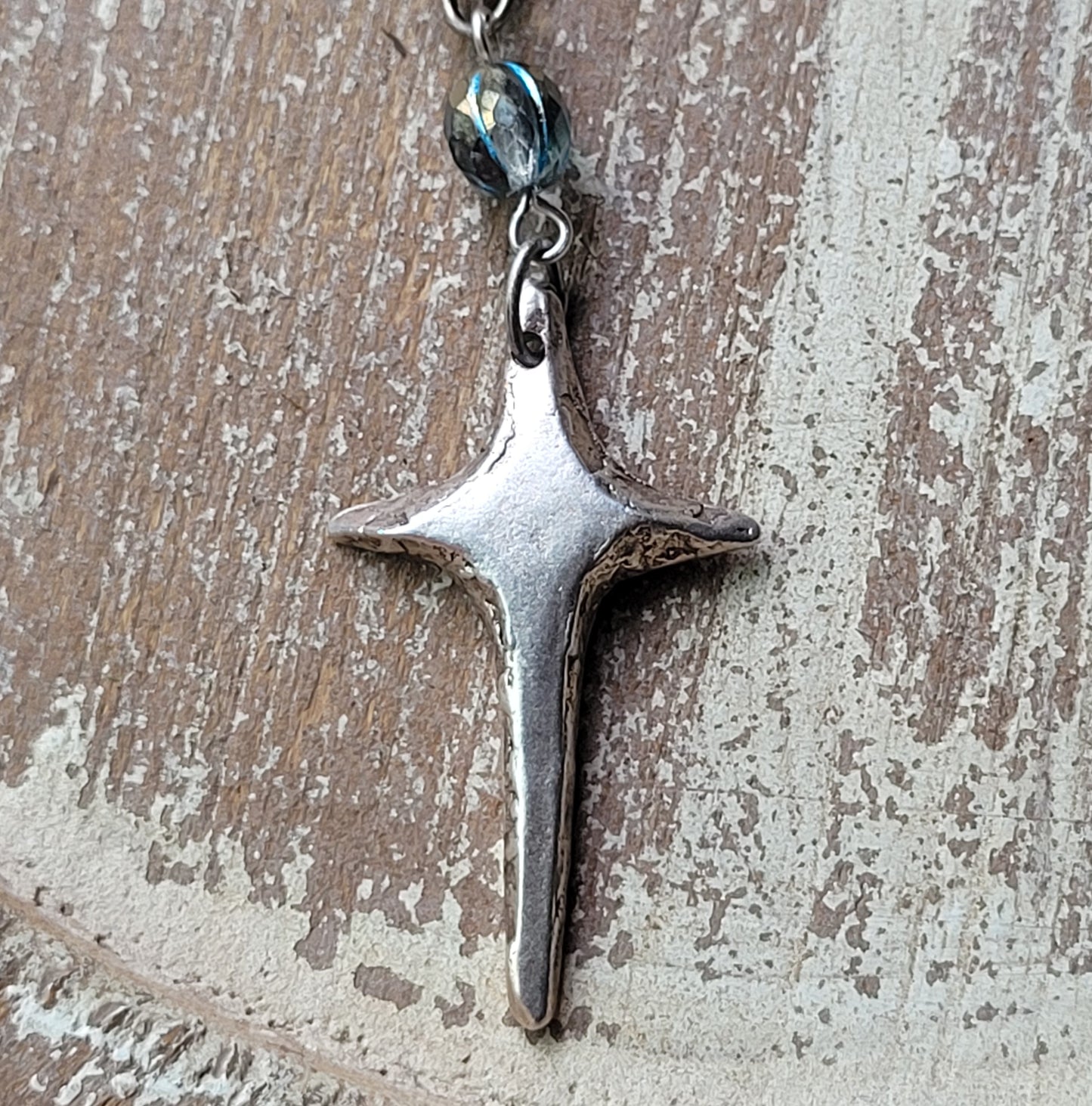 Silver Star Cross necklace