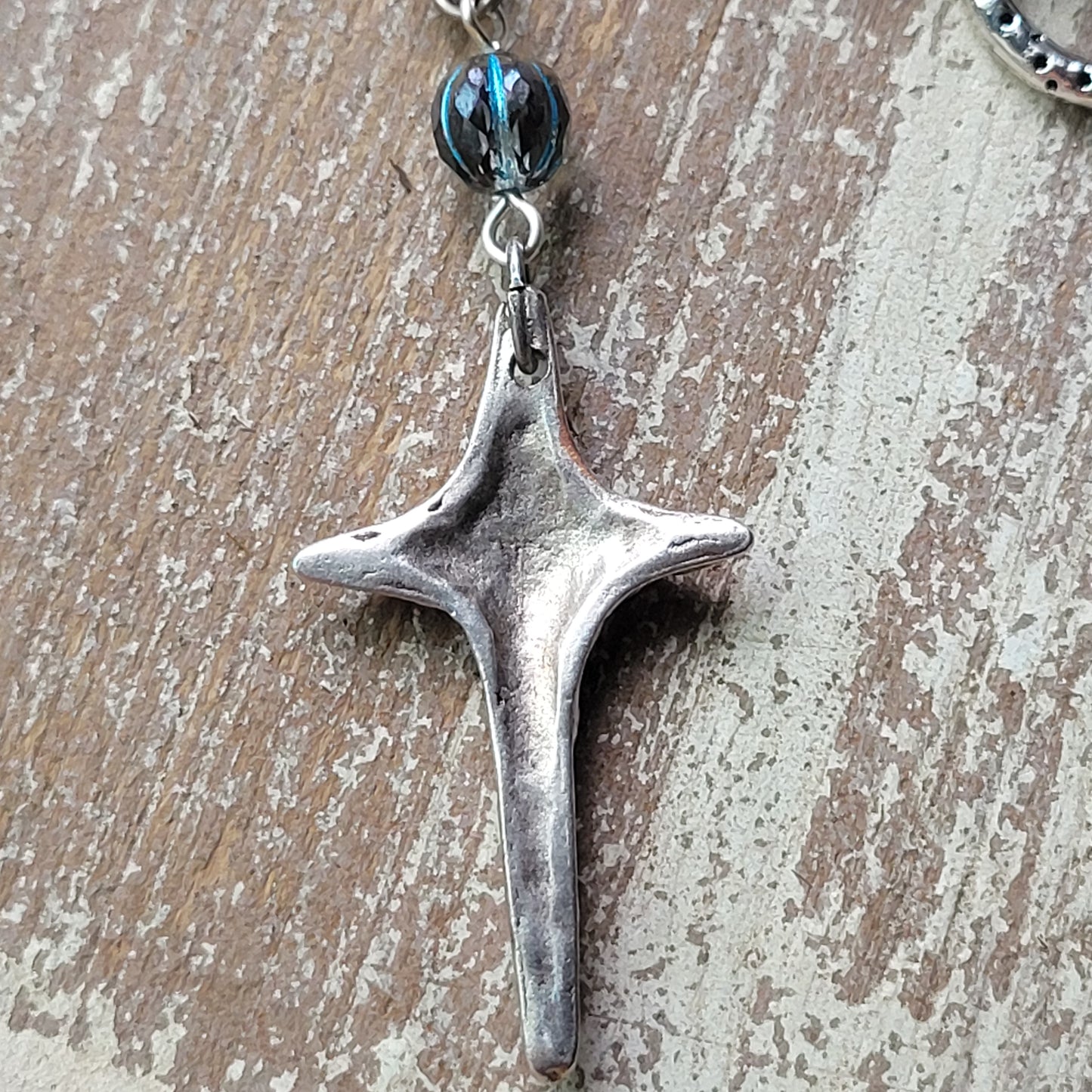 Silver Star Cross necklace