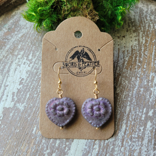 LAVENDER ROSE CRYSTAL HEARTS