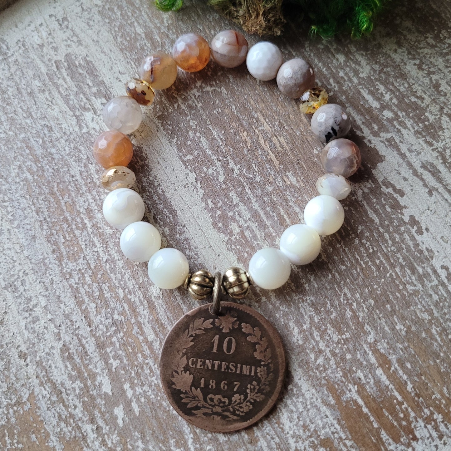 Milk & Honey 1867 coin bracelet