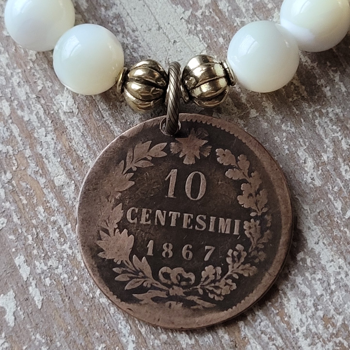 Milk & Honey 1867 coin bracelet