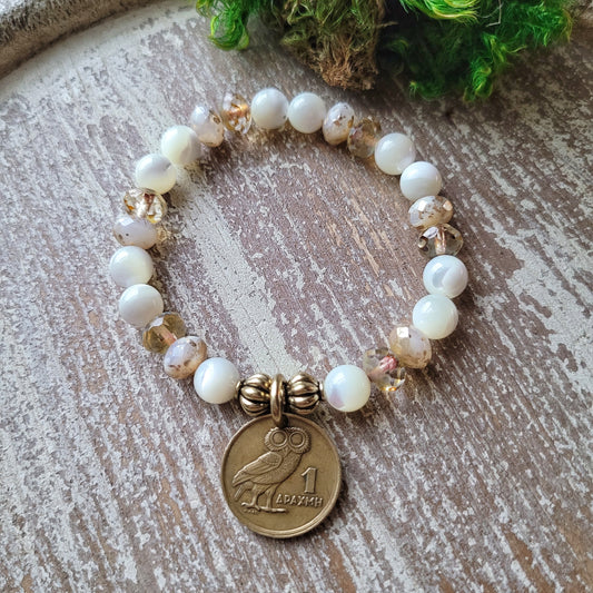 Milk and Honey Greek Owl bracelet