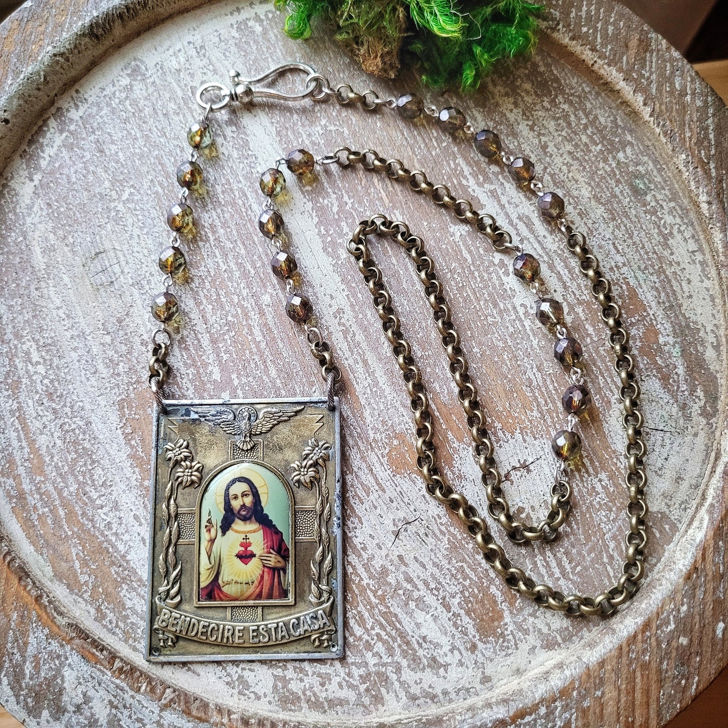 Vintage Catholic Statement necklace