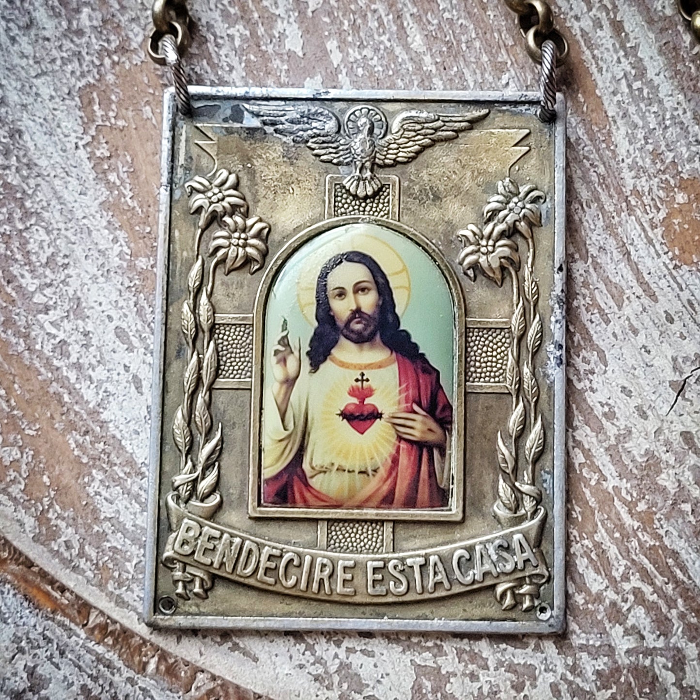 Vintage Catholic Statement necklace