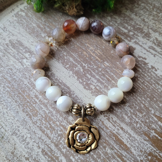 Milk & Honey Crystal Rose bracelet