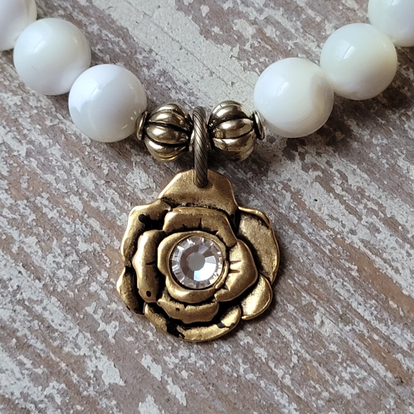 Milk & Honey Crystal Rose bracelet