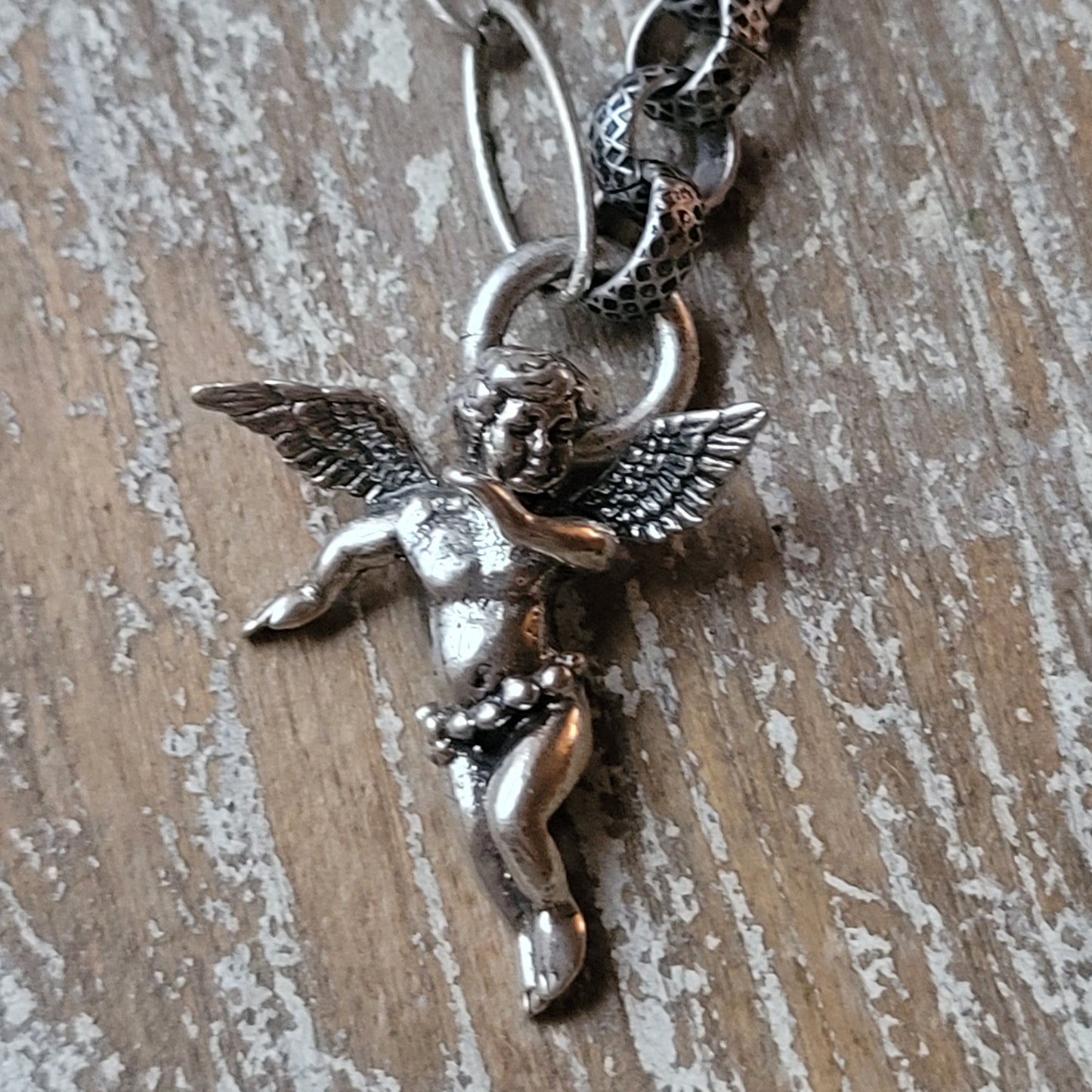 Sterling Silver Flying Angel necklace