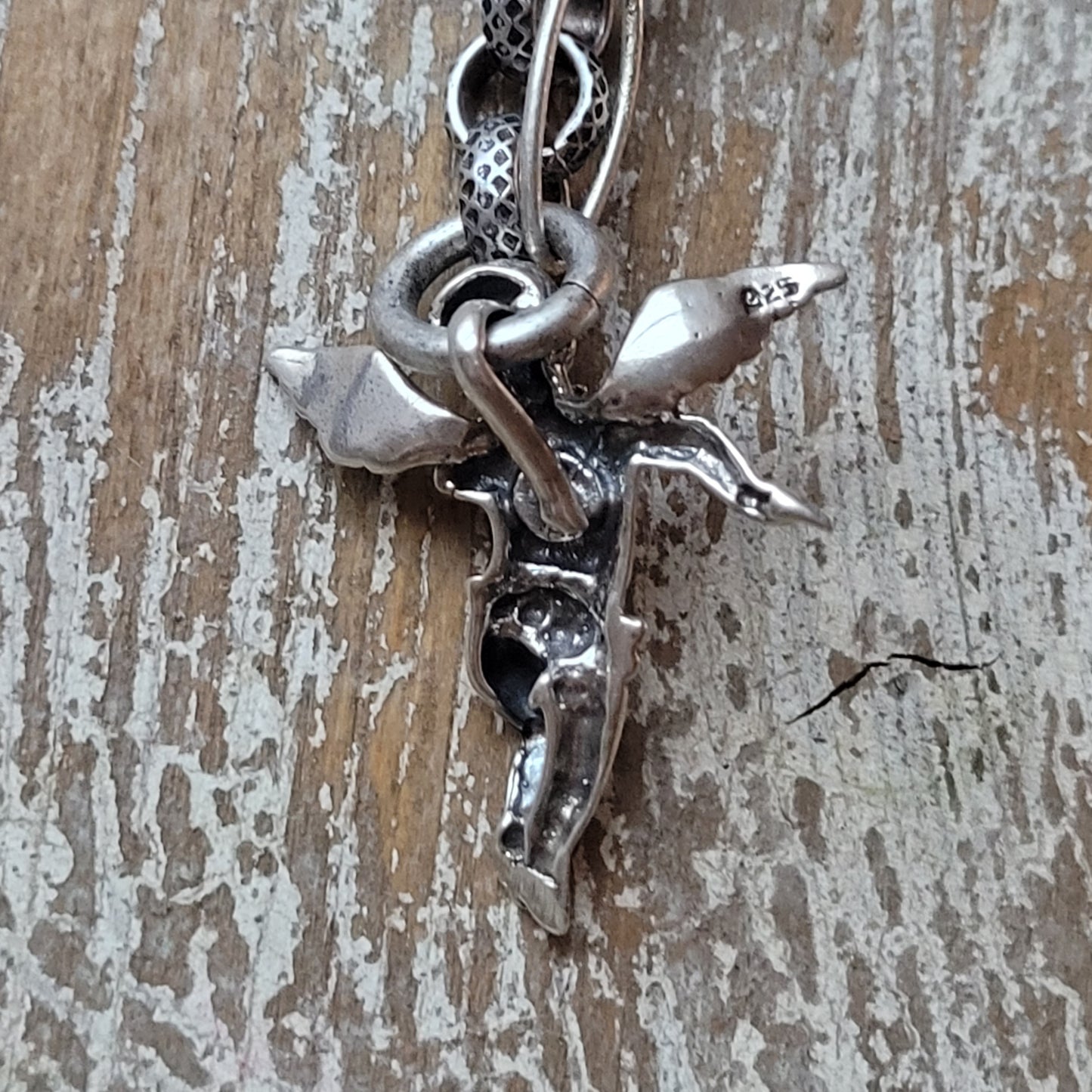 Sterling Silver Flying Angel necklace