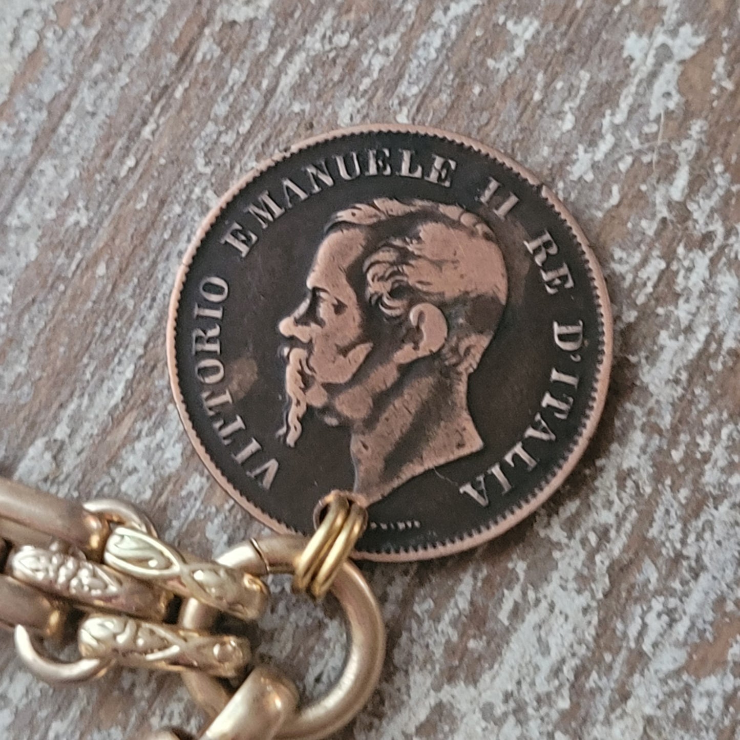 Italian 1861 coin bracelet