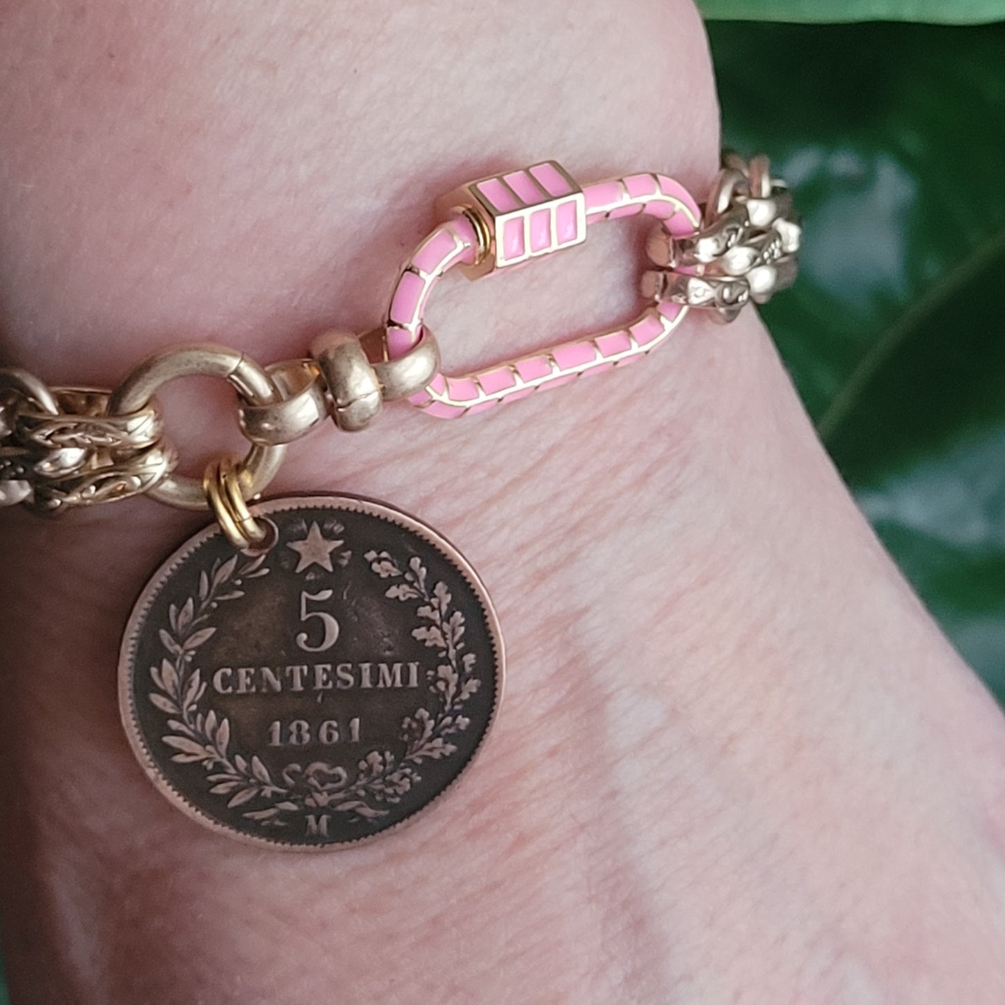 Italian 1861 coin bracelet