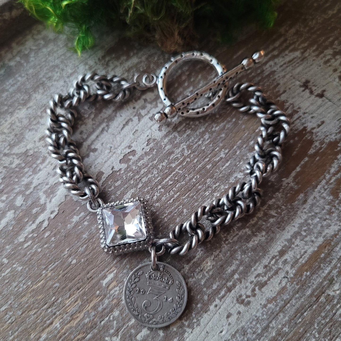 1914 Three Pence Coin bracelet