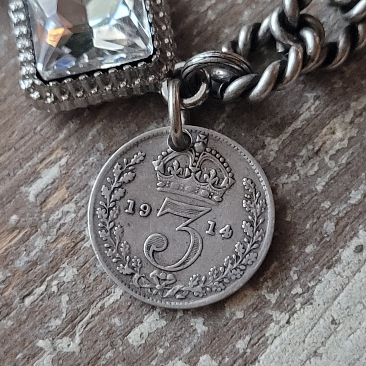 1914 Three Pence Coin bracelet