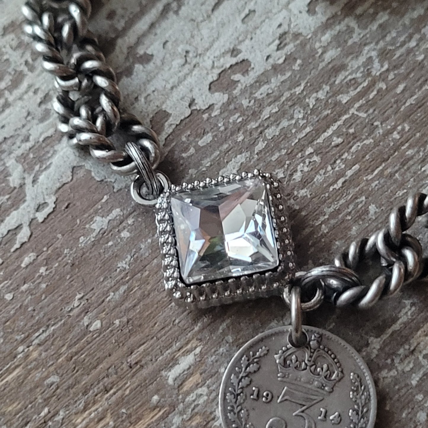 1914 Three Pence Coin bracelet