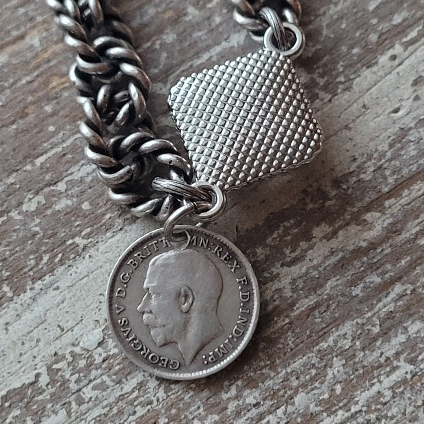 1914 Three Pence Coin bracelet