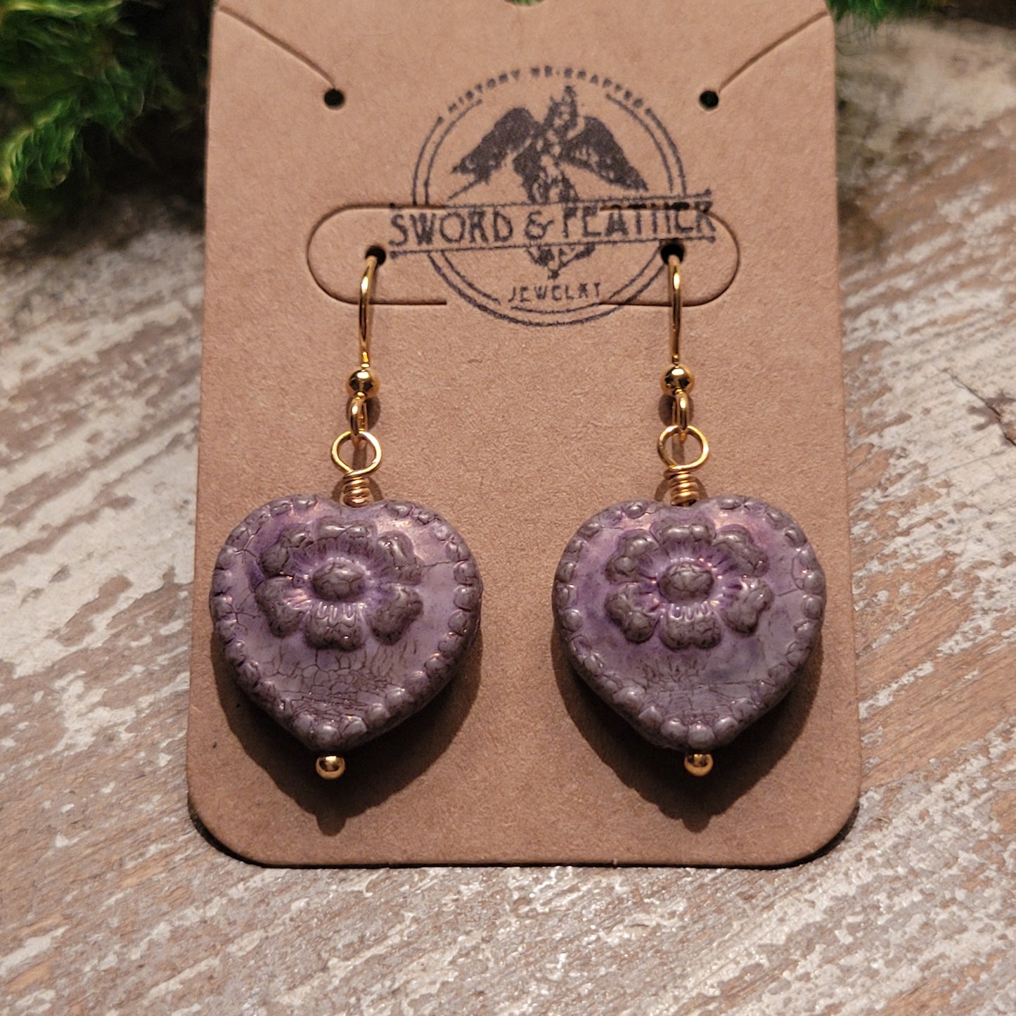 LAVENDER ROSE CRYSTAL HEARTS