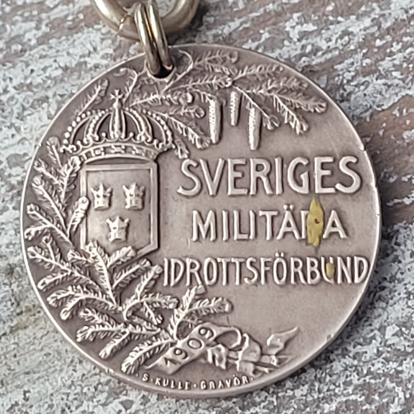 Swedish Sporting Medal, vintage necklace