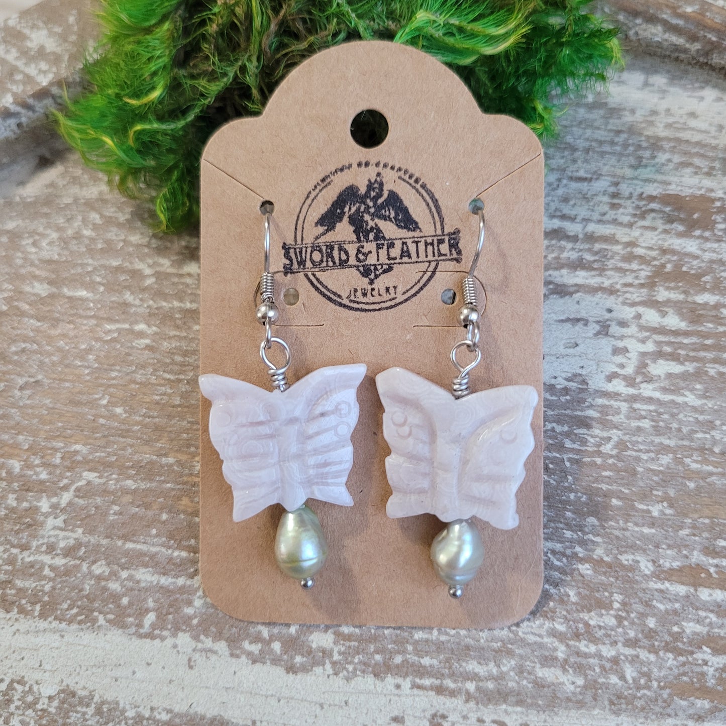 Ocean Jasper Butterfly Earings