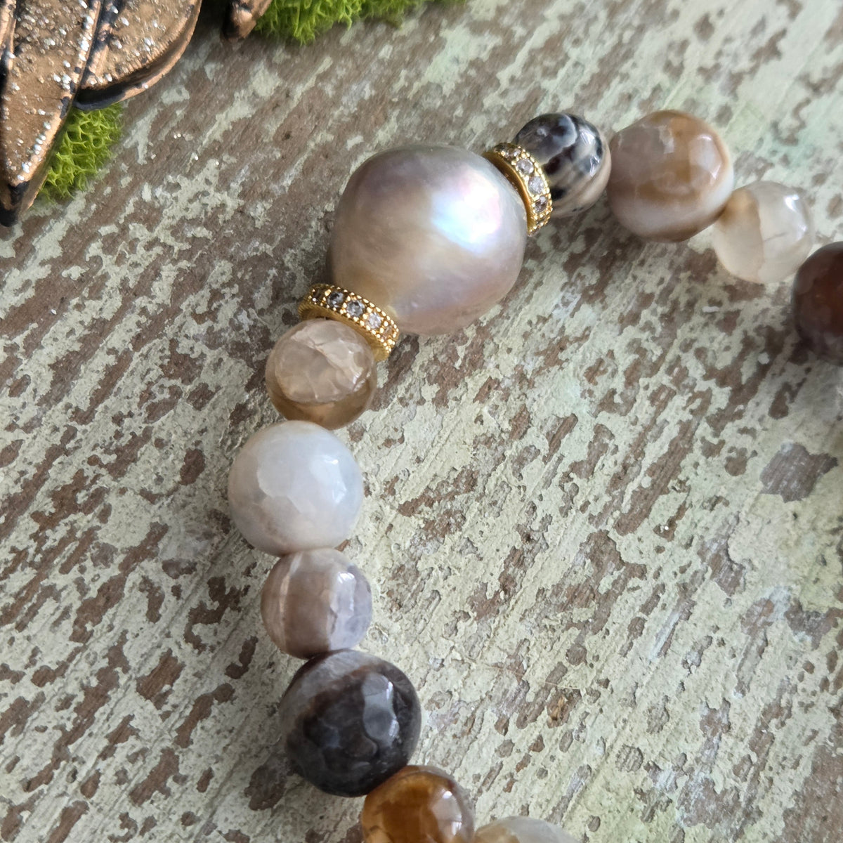 Baroque Pearl Boho Cross/Heart