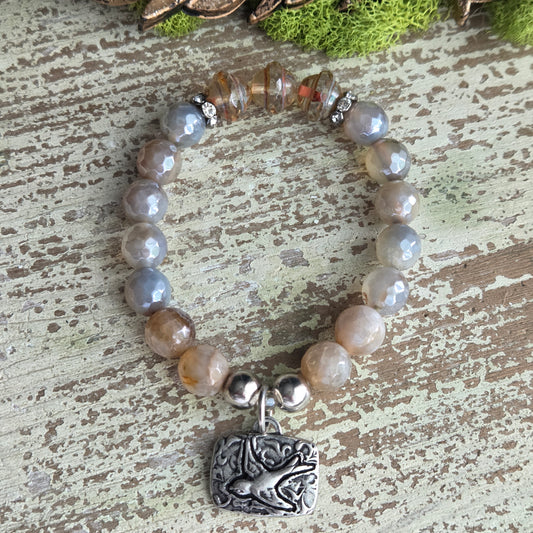 Mystic Coated Agate Swallow Bracelet