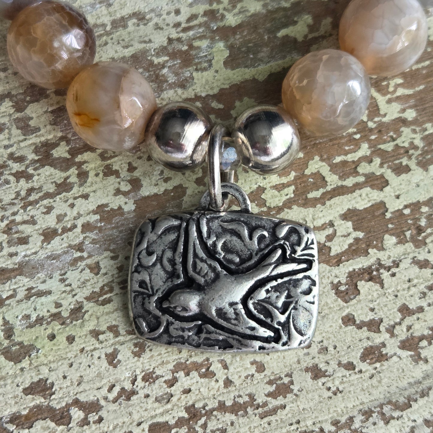 Mystic Coated Agate Swallow Bracelet