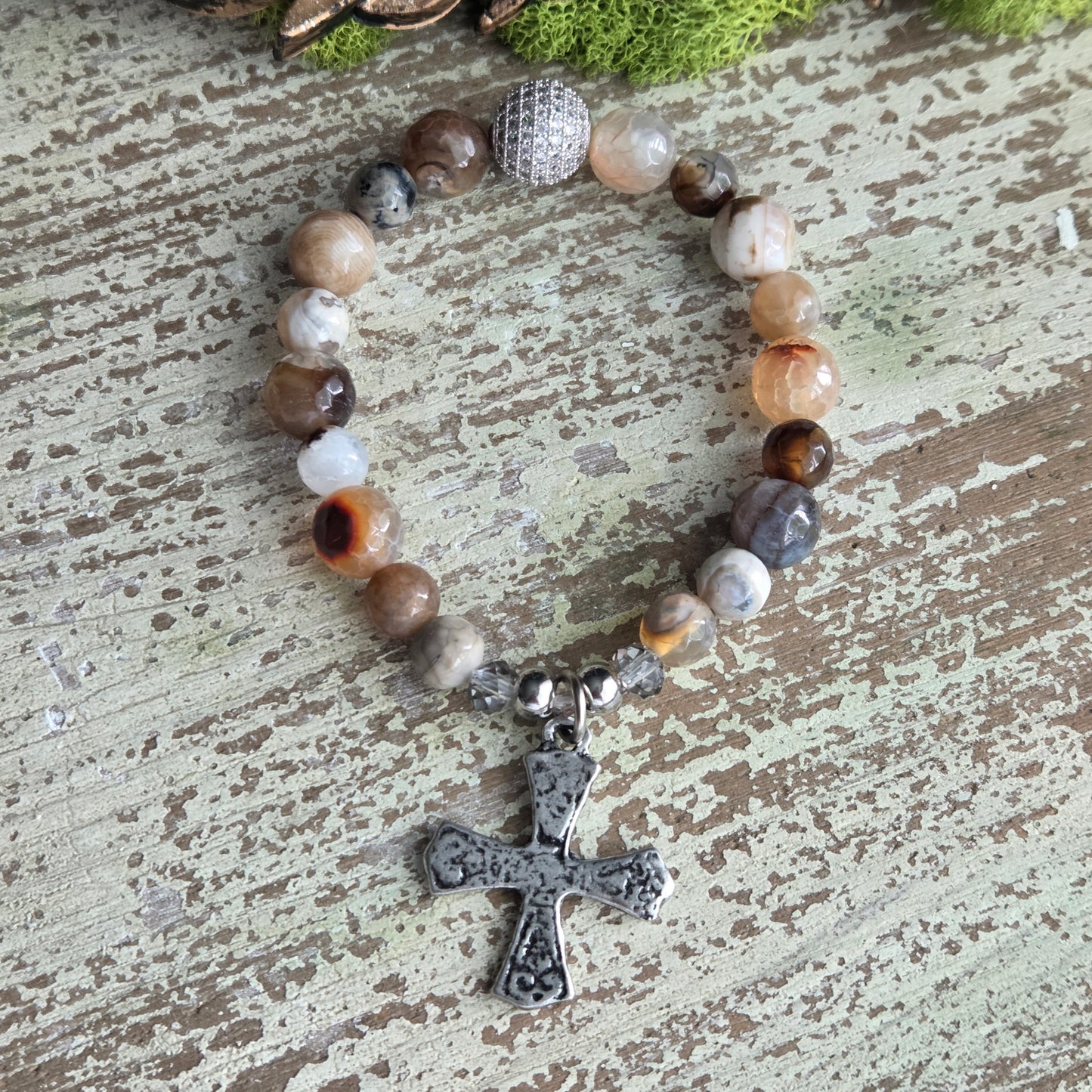 Boho Bling Maltese Cross Bracelet
