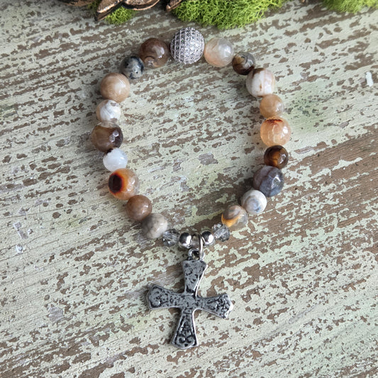 Boho Bling Maltese Cross Bracelet
