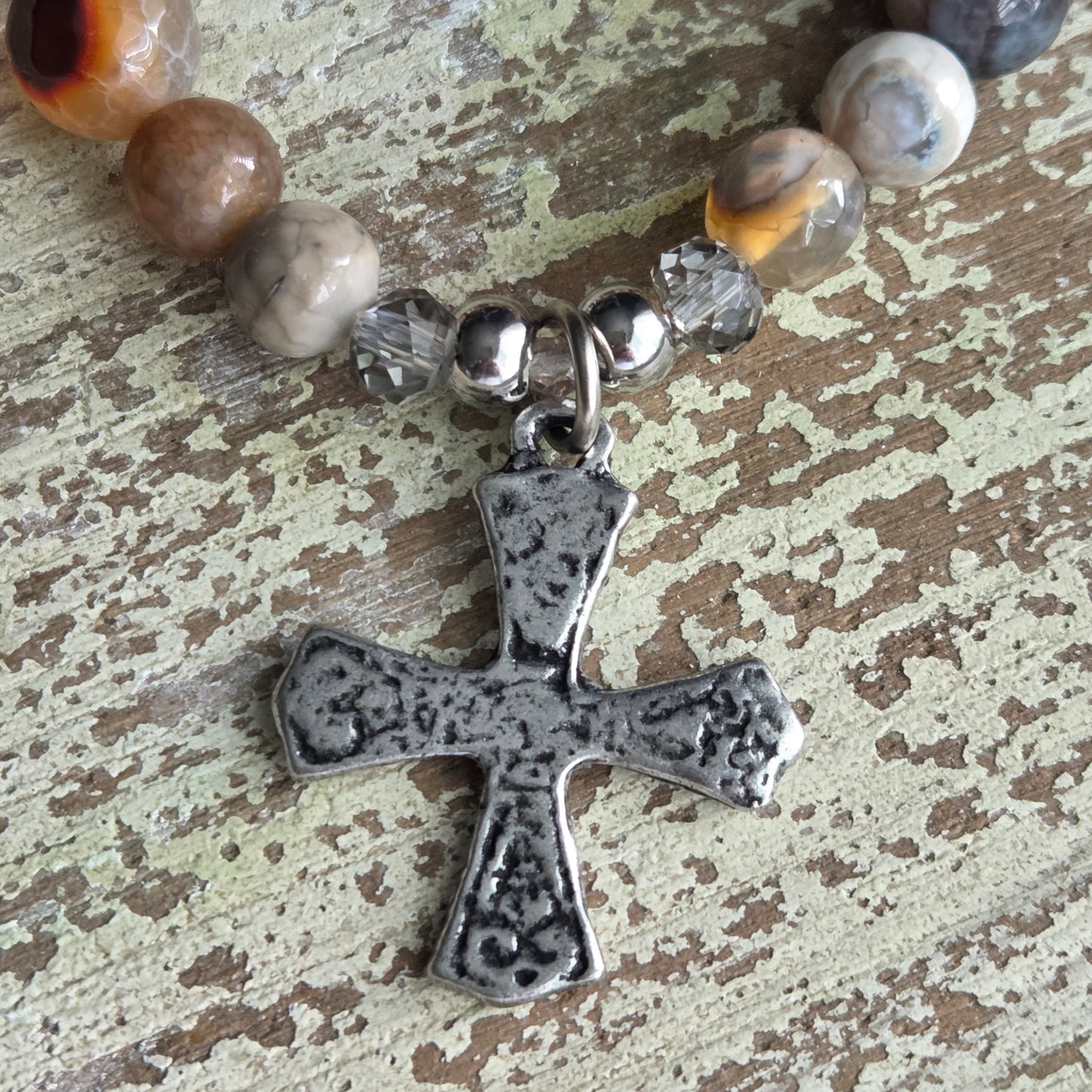 Boho Bling Maltese Cross Bracelet