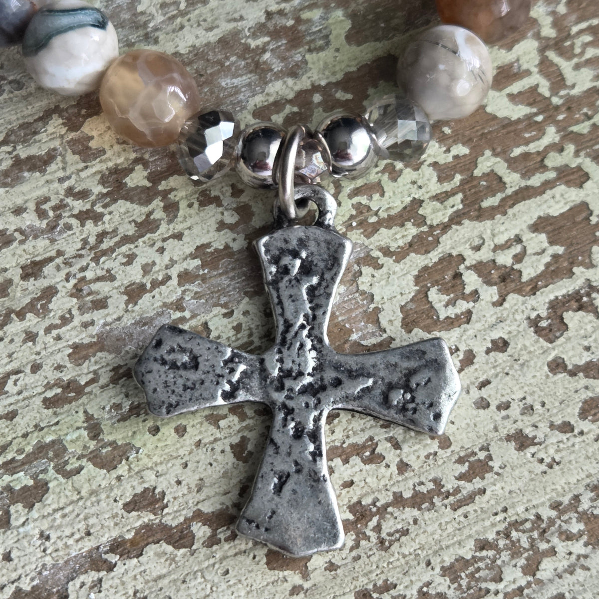 Boho Bling Maltese Cross Bracelet