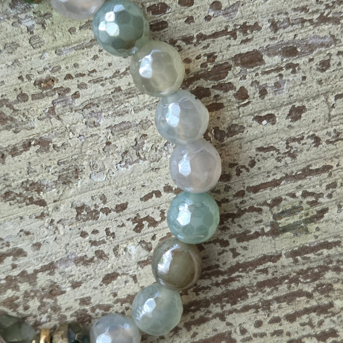 Mystic Harvest Agate Angel Wing Bracelet
