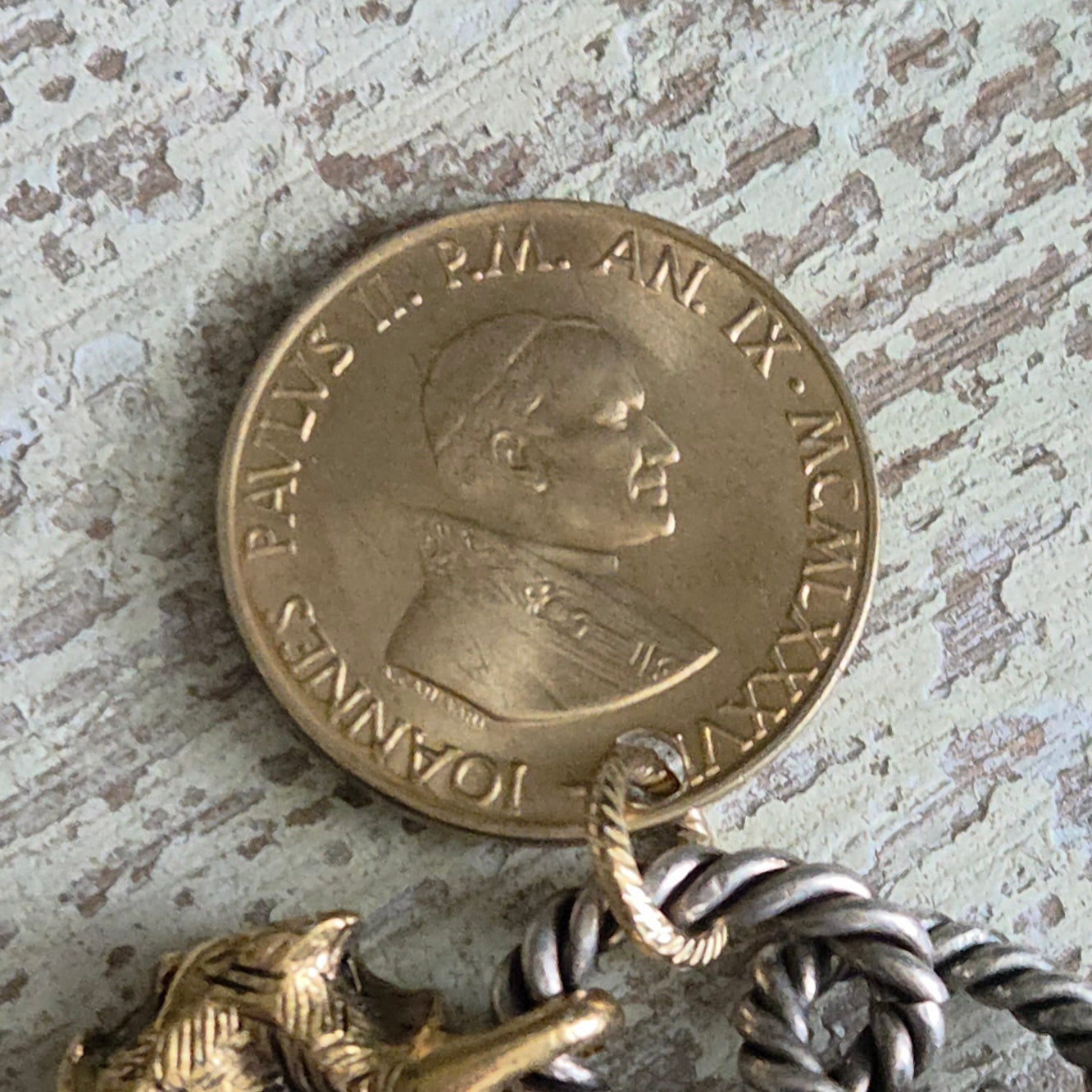 1987 Vatican Assumption of Mary Coin Bracelet