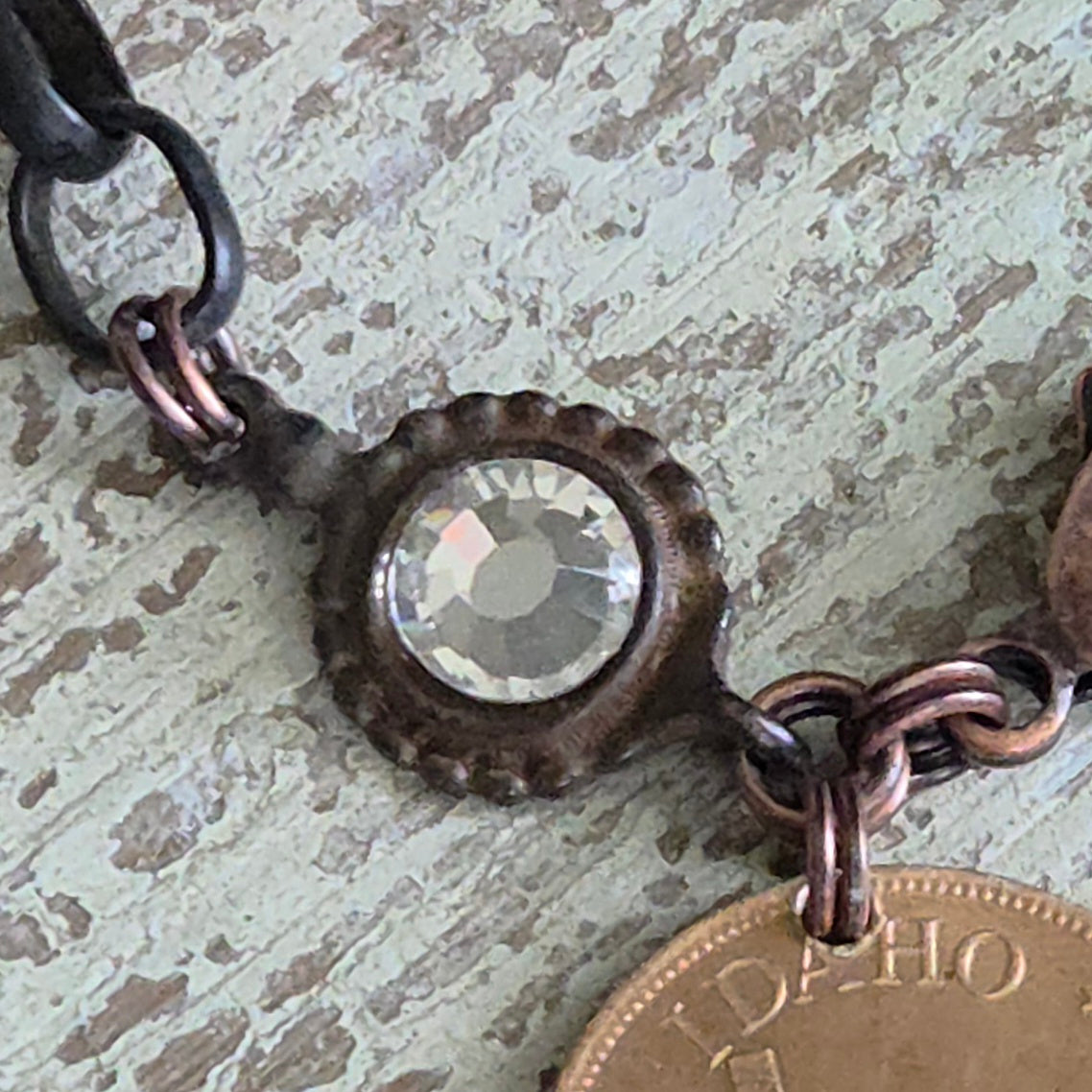 Vintage State of Idaho Coin Bracelet