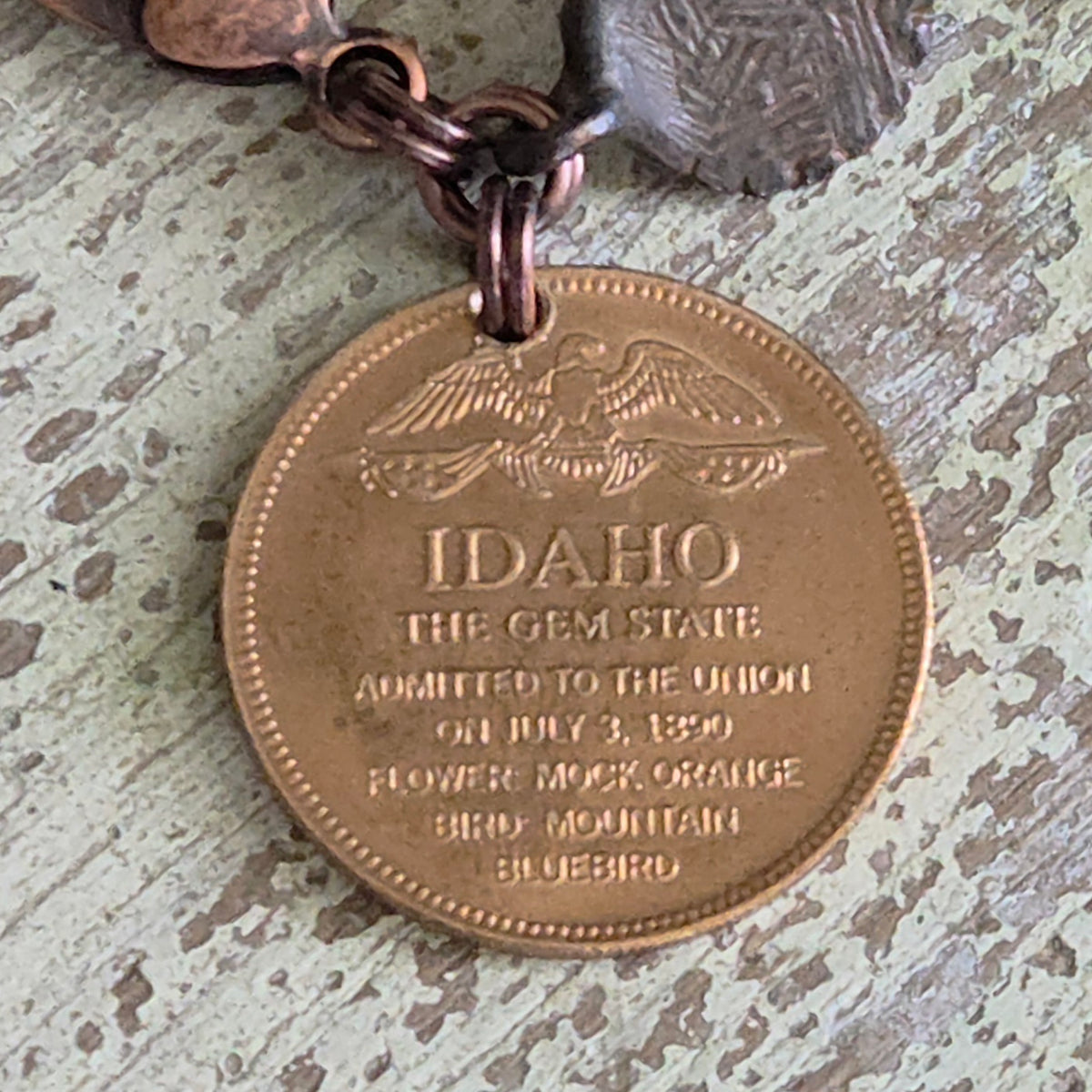 Vintage State of Idaho Coin Bracelet