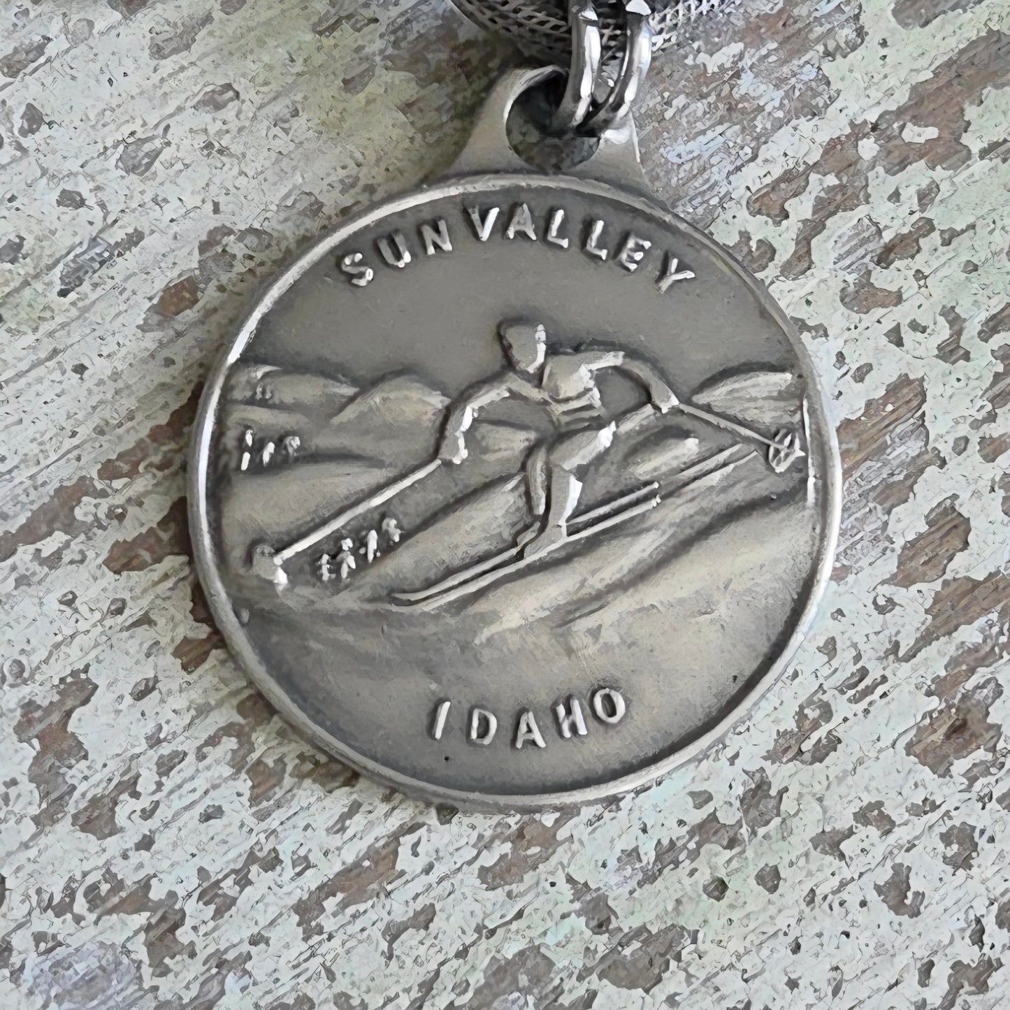 Vintage 1940's Sun Valley Idaho Skier Bracelet