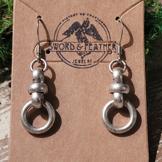 Silver Loop Link earings